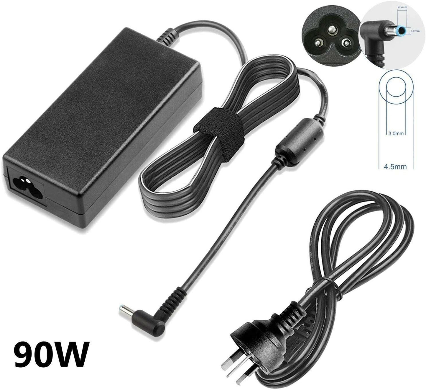 Laptop Charger AC Adapter Blue Tip 4.5*3.0mm HP EliteBook 820-G3 840-G3 850-G3 - BESTA