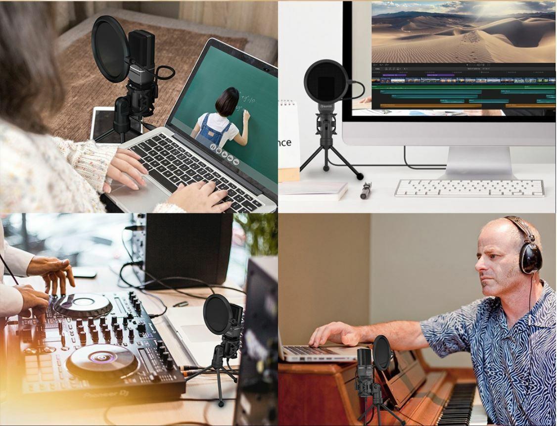 USB Powered Professional Gaming Streaming Desktop Microphone 3D MARVO Mic-03 - BESTA