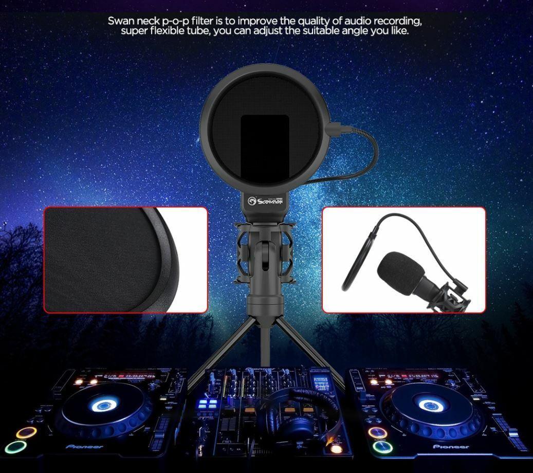 USB Powered Professional Gaming Streaming Desktop Microphone 3D MARVO Mic-03 - BESTA