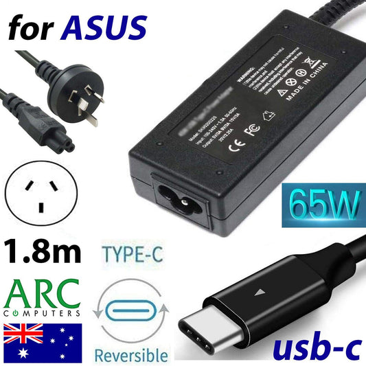 Laptop Charger 65W USB C Type C Adapter Asus Zenbook Ultrabook UX490UA APD-65JW - BESTA