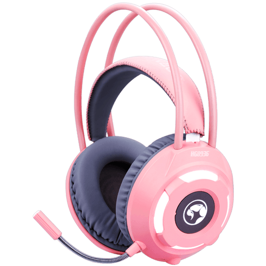 PINK RGB LED Gaming Headset Stereo Surround 7.1 PC Computer Headphone Mic HG8936 - BESTA