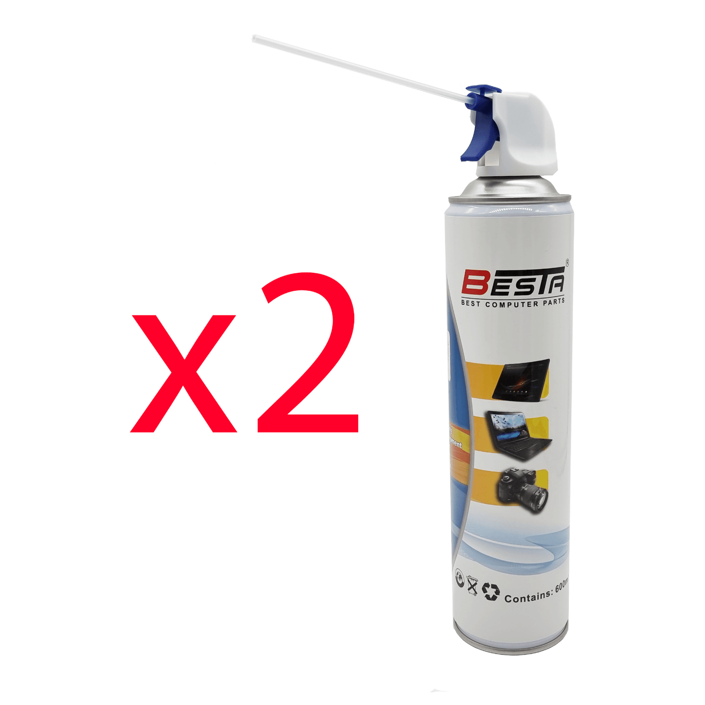 Wholesale Bulk Compressed Air Duster Can 600ml for Notebook Laptop PC Keyboard - BESTA