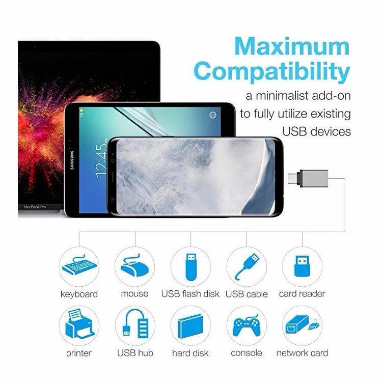 USB 3.1 Type C to USB3.0 Converter USB Type-C OTG Adapter for Chromebook Macbook - BESTA