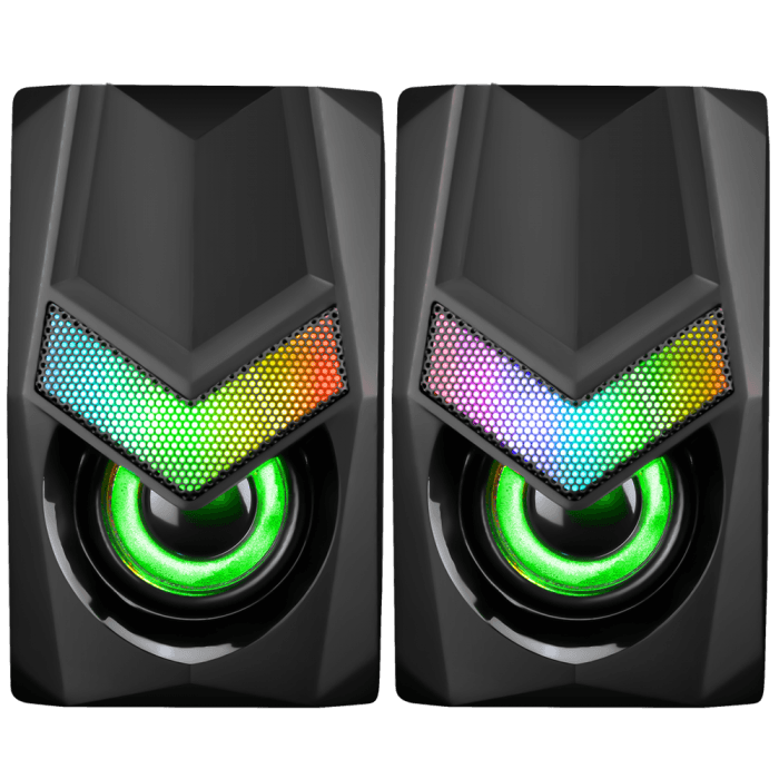 MARVO USB Wired Stereo 2.0 Compact Mini RGB Laptop Computer Gaming Speakers - BESTA