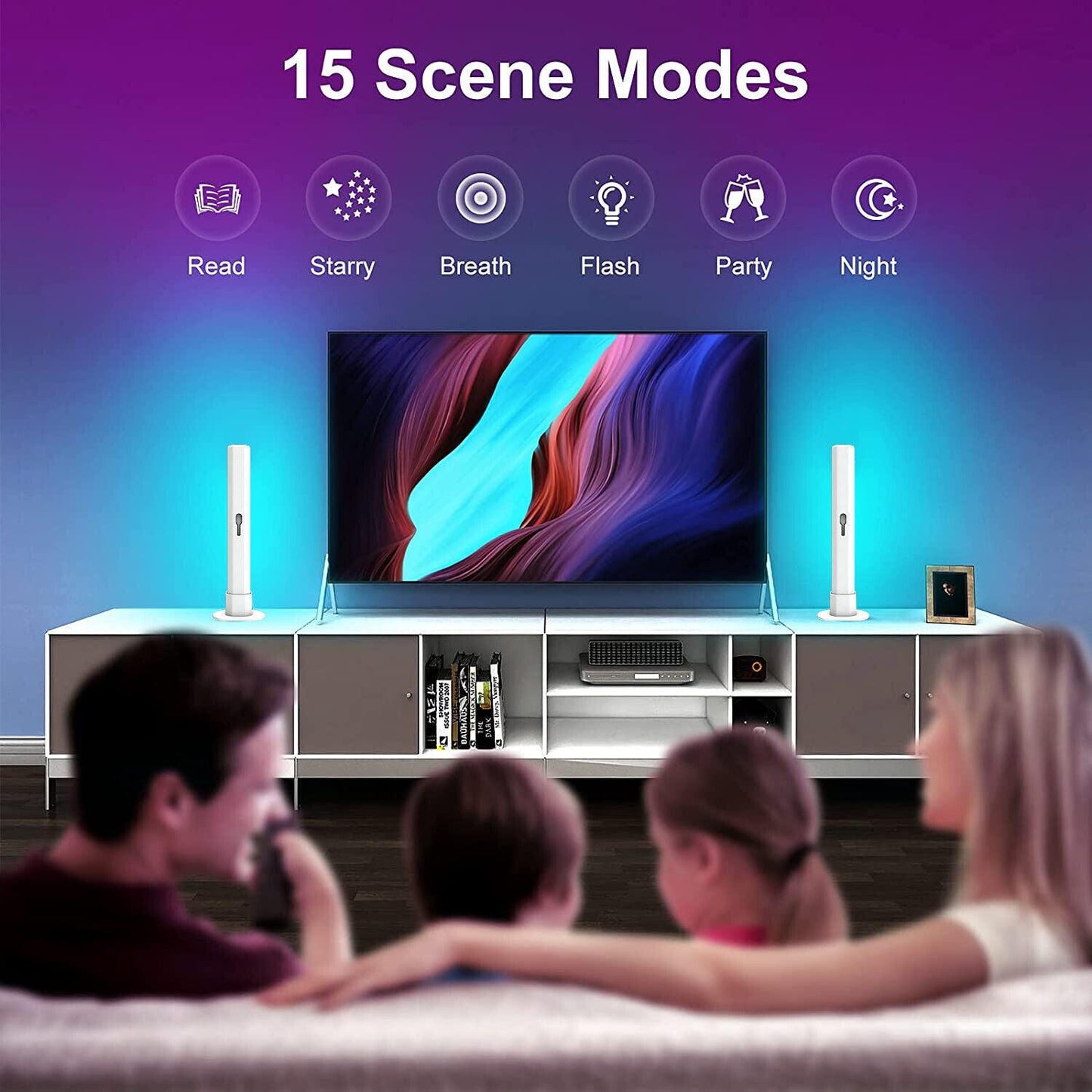 RGBIC LED Light Bar Strip Mood Lighting Home Desktop RGB Lamp Smart App Control - BESTA