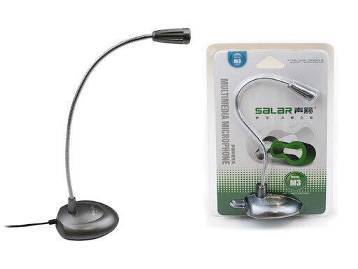 SALAR Desktop Microphone 3.5mm Wired Plug and Play Speech Chat for Laptop PC - BESTA
