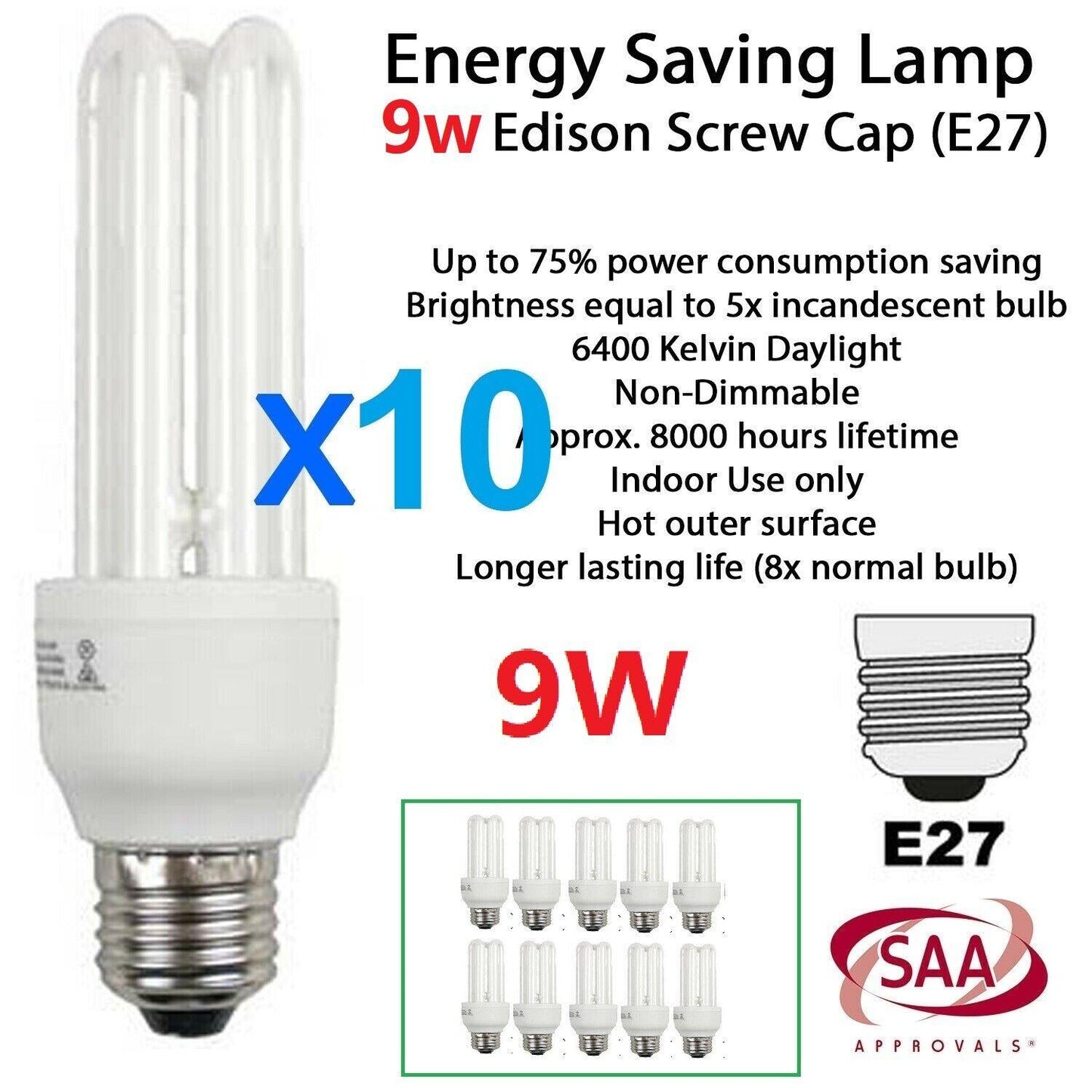 10X Bulb Globe Light Screw E27 Energy Saving Lamp 9w 11w 13w 18w 20w wholesales - BESTA