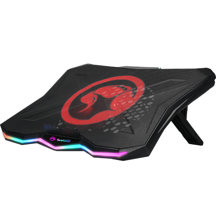 RGB LED Scorpion Gaming 17” LAPTOP COOLING PAD FAN STANDMARVO FN-40 - BESTA