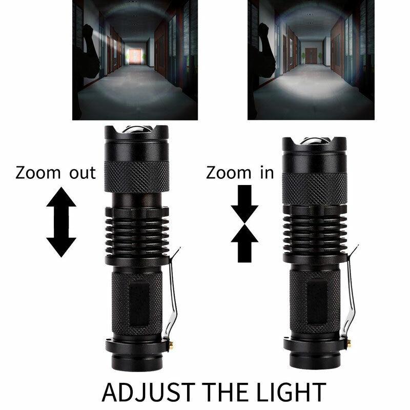 CREE Q5 LED Zoomable Focus Waterproof Flashlight Torch 1200LM w/ free AA battery - BESTA