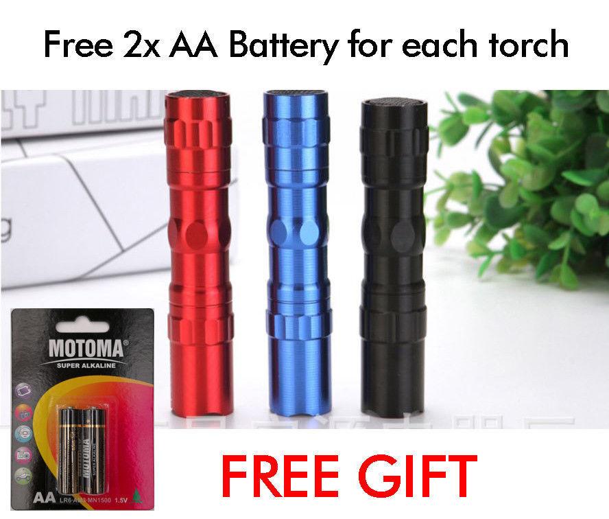 Focus Bright Flashlight Torch 1200LM with free AA battery outdoor camping - BESTA