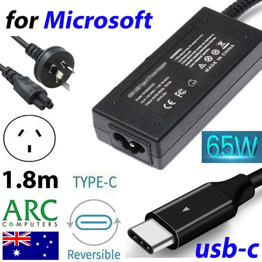 Laptop Charger 65W USB C Type C Adapter Surface Pro X Surface Pro 7 ADP-65XD B - BESTA