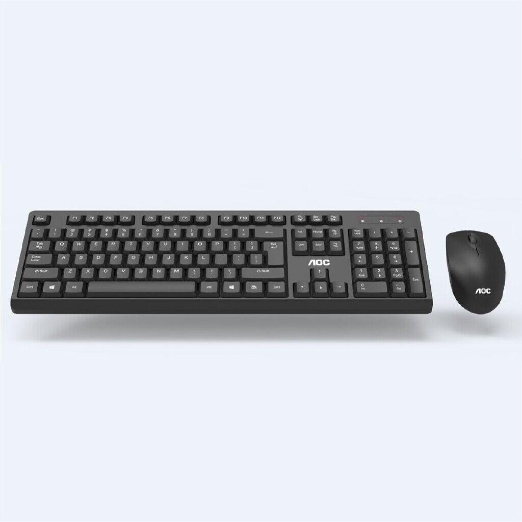AOC KM210 Wireless Keyboard Mouse Combo Bundle Set 104 Keys Waterproof 2.4GHz - BESTA