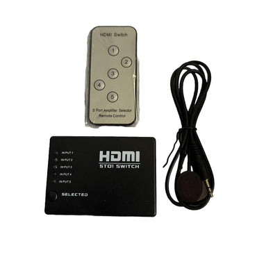 5/2 Port 4K HDMI Splitter Auto Switch Switcher HD 1080p Selector Hub iR Remote - BESTA
