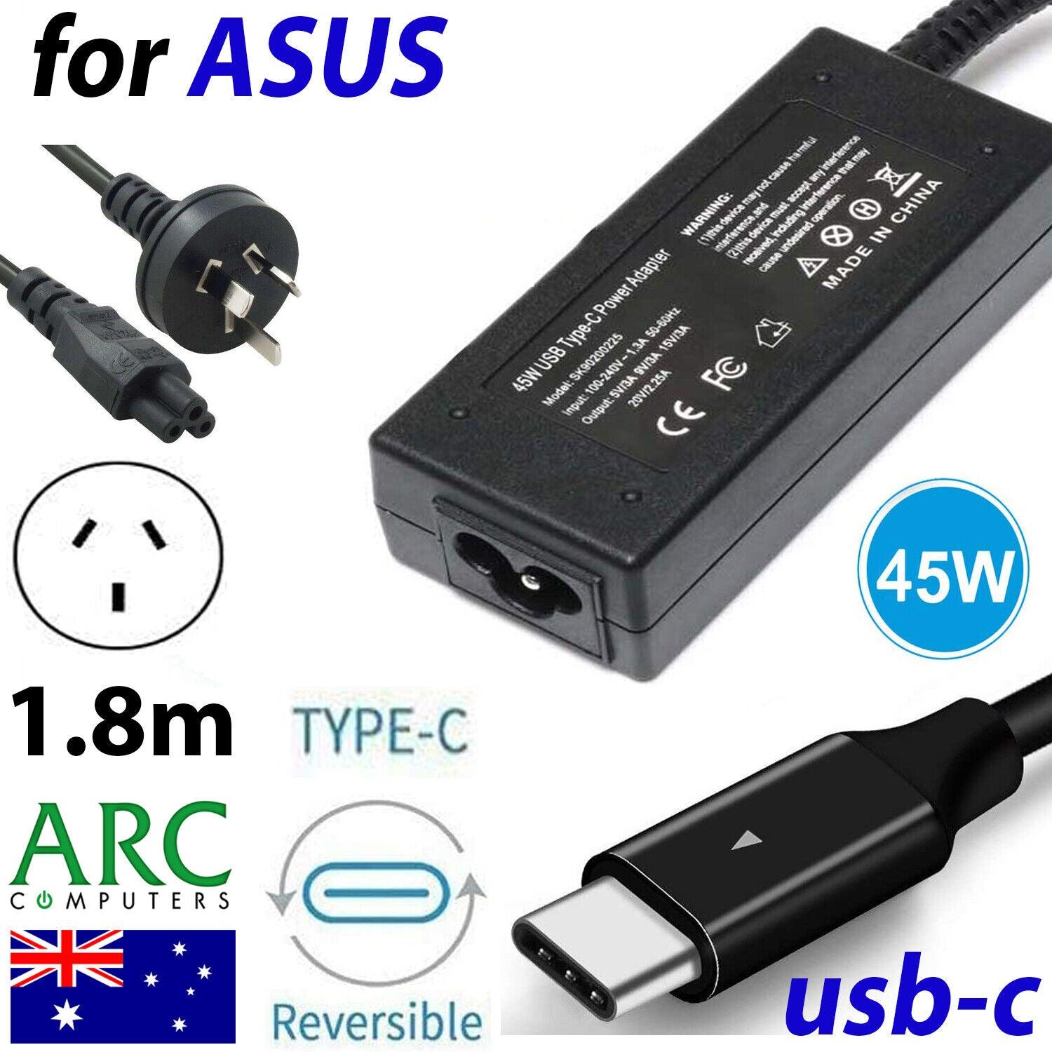 Laptop Charger 45W USB C Type C Adapter Asus Zenbook Q325UA Ultrabook ADL-45A1 - BESTA