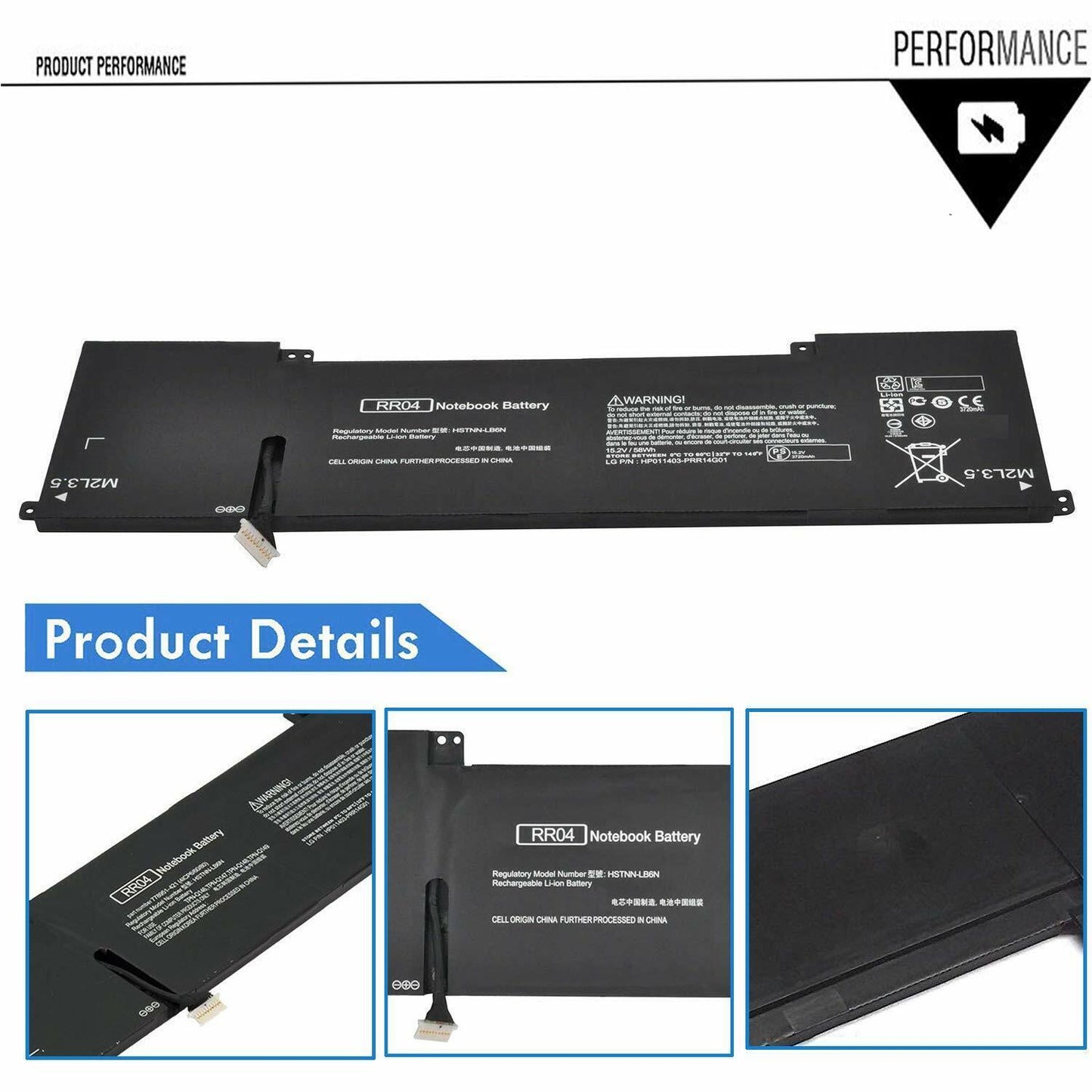 RR04XL RR04 Battery HP Omen 15-5000 15-5014TX 15-5016TX 15-5209TX 778951-421 - BESTA