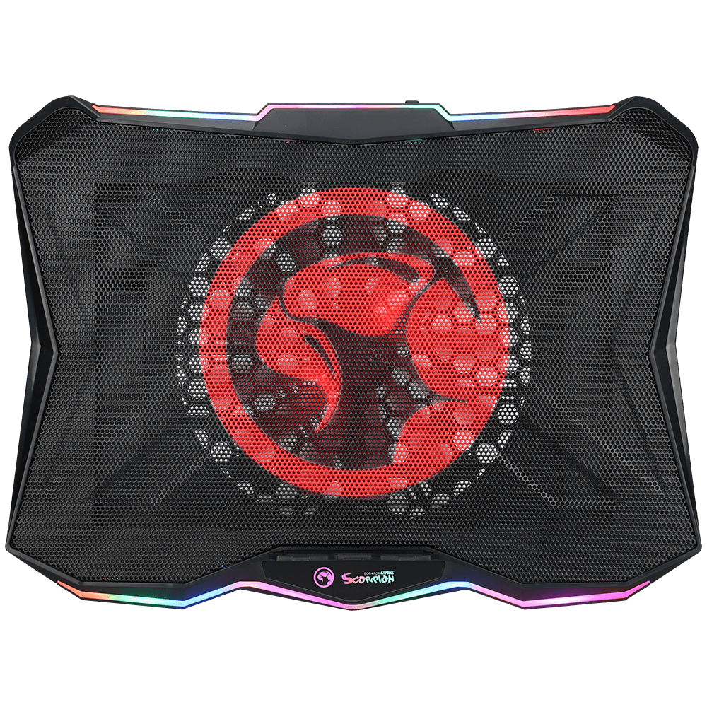 RGB LED Scorpion Gaming 17” LAPTOP COOLING PAD FAN STANDMARVO FN-40 - BESTA