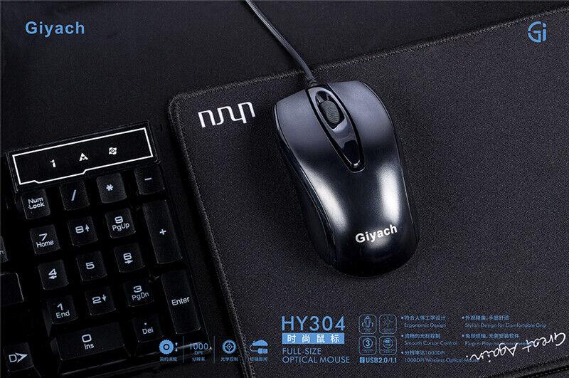 HY304 Laptop USB Wired Mouse Classic Business Office Home Optical Gaming Mouse - BESTA