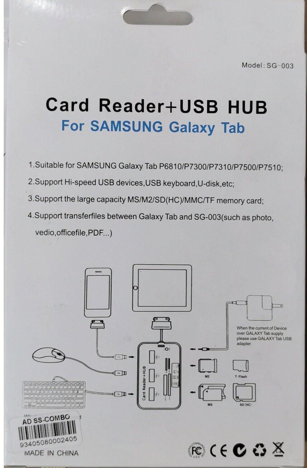 Samsung Tablet All in One Card Reader with 3 USB Hub - BESTA