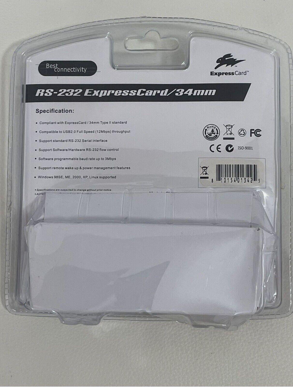 Best Connectivity ExpressCard / 34mm RS-232 Serial 1-port New Sealed - BESTA