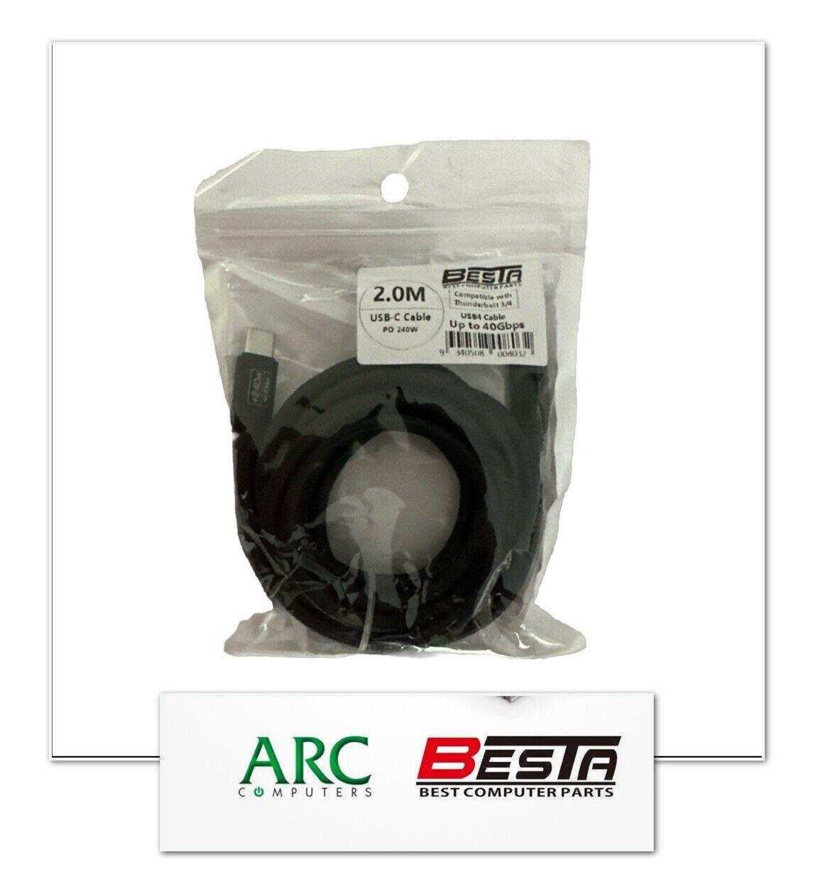 BESTA 2M USB4 Thunderbolt 3 USB-C Cable 40Gbps 8K Video 240W PD Charging - BESTA