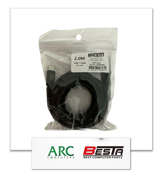 BESTA 2M USB4 Thunderbolt 3 USB-C Cable 40Gbps 8K Video 240W PD Charging - BESTA