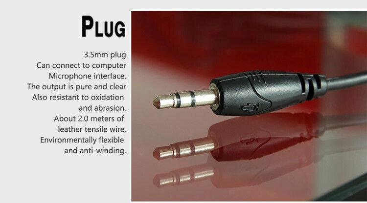 Somic Desktop Microphone 3.5mm Wired Plug and Play Speech Chat for Laptop PC - BESTA