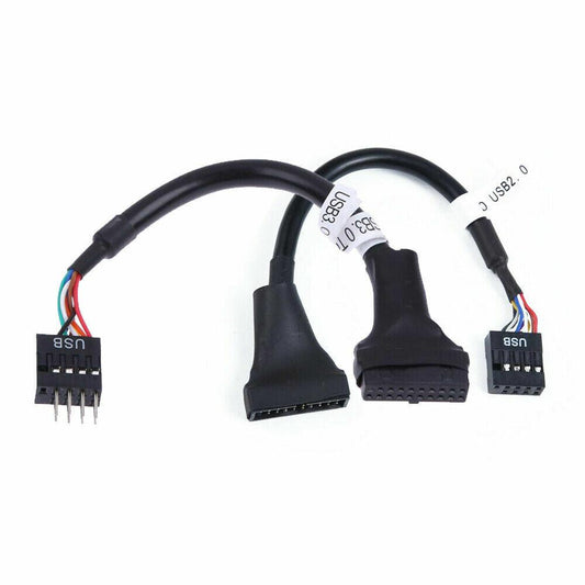 Internal motherboard 9-Pin USB 2.0 to 19-Pin USB 3.0 Male or Female Converter - BESTA