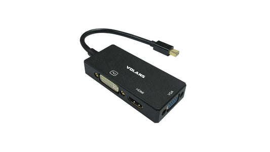 VOLANS VL-MDPHDV-4K Mini DisplayPort to HDMI (4K) / DVI / VGA all in 1 Converter - BESTA
