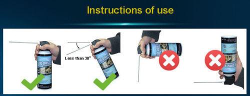 25x 50x 100x Wholesale Compressed Air Duster Can 400ml for Laptop PC Keyboard - BESTA