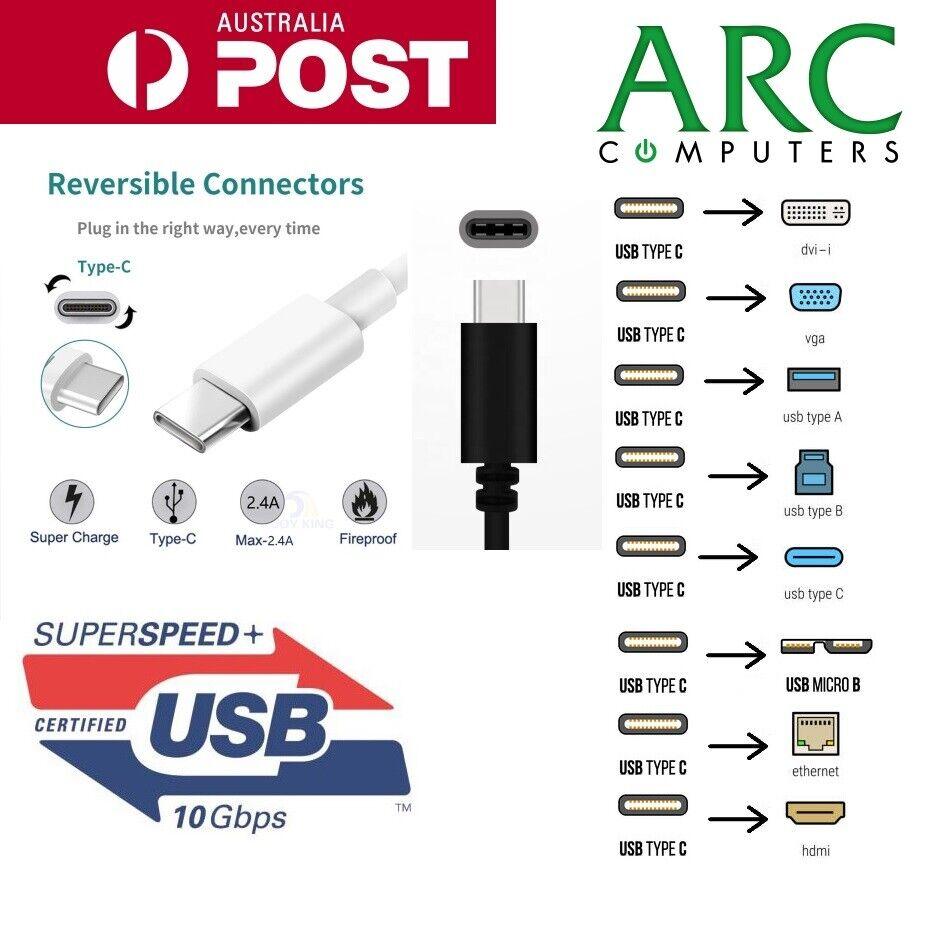 USB-C Type C to DVI VGA Lan HDMI 4K USB C USB 2.0 3.0 Adapter Cable Convertor - BESTA