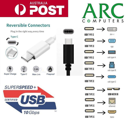 USB-C Type C to DVI VGA Lan HDMI 4K USB C USB 2.0 3.0 Adapter Cable Convertor - BESTA