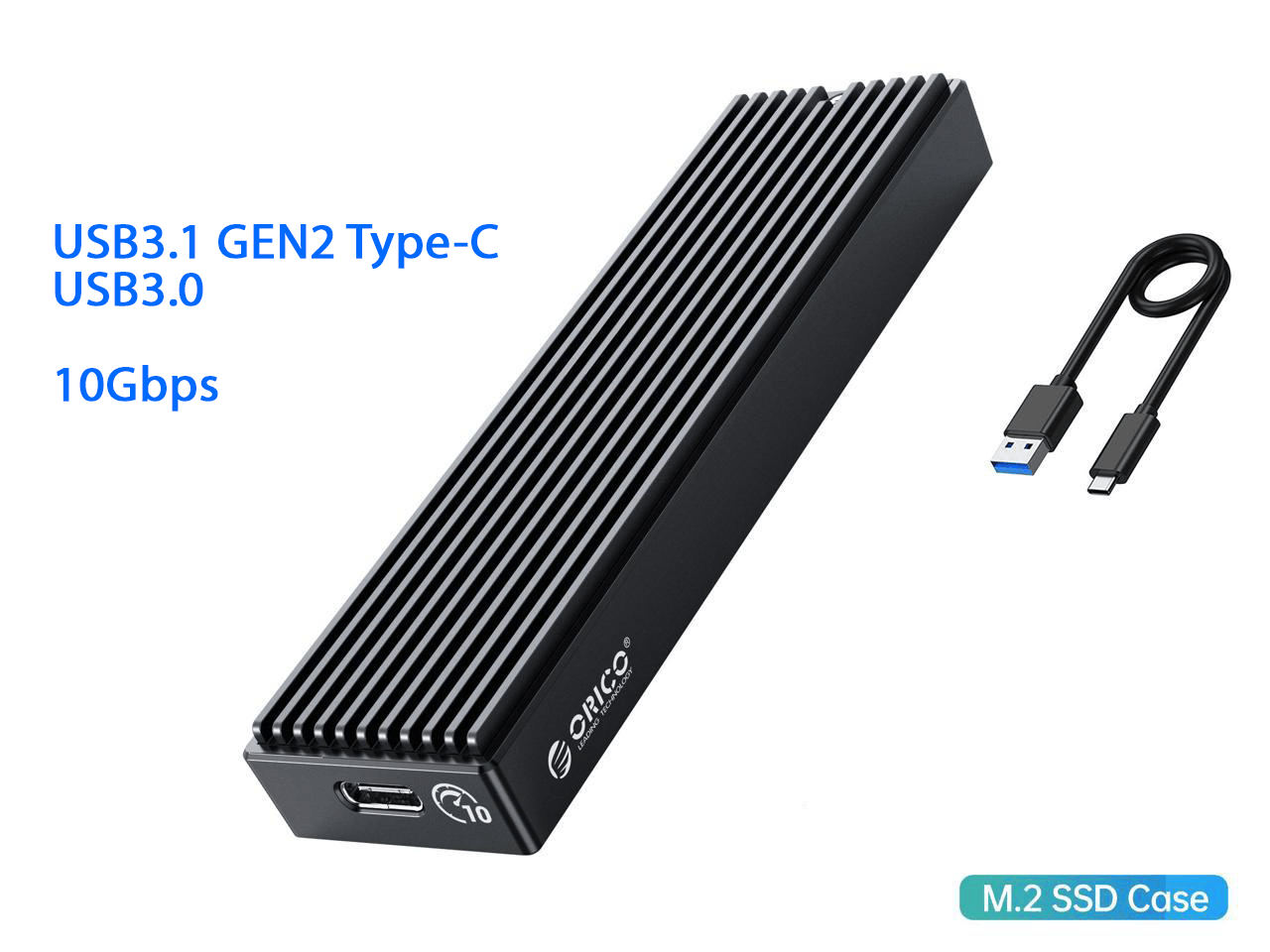 M.2 NVMe SSD To USB3 Type-C Adapter Enclosure 10 Gbps Gen 2 support 2TB - BESTA
