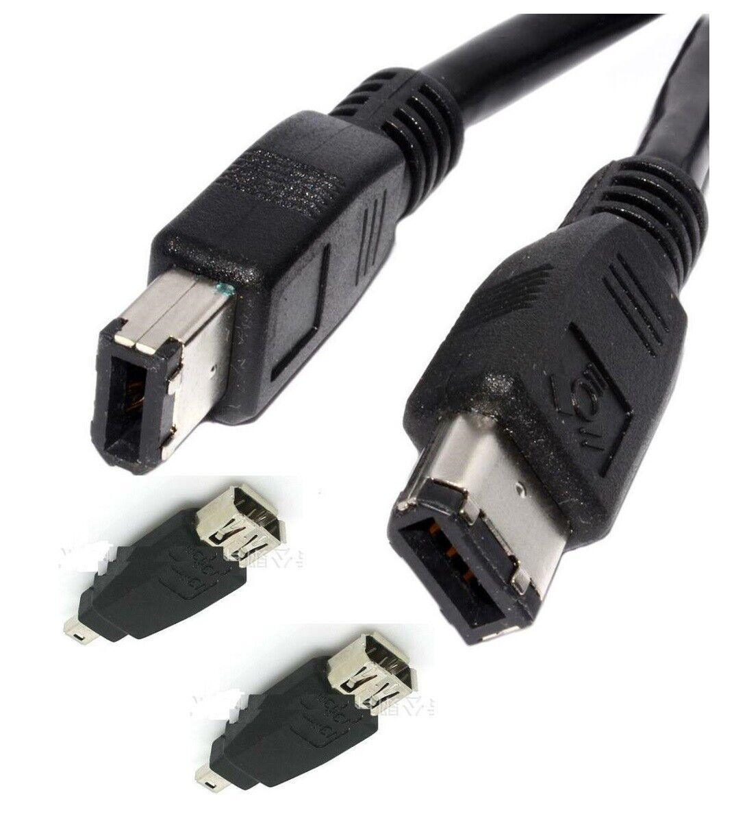 Firewire 400 Cable IEEE 1394 1394a 6-6 4-4 4-6 6-4 Pin Male to Male Cable - BESTA