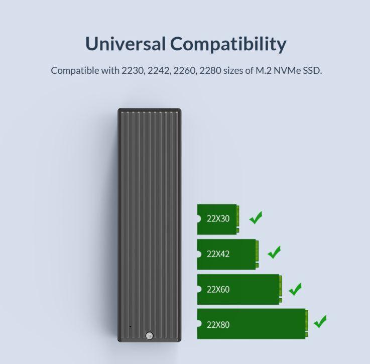 M.2 NGFF (B-Key) SSD To USB3 Type-C Adapter 5 Gbps Gen 2 ORICO support 2TB - BESTA