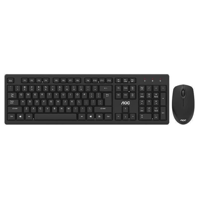 AOC KM210 Wireless Keyboard Mouse Combo Bundle Set 104 Keys Waterproof 2.4GHz - BESTA