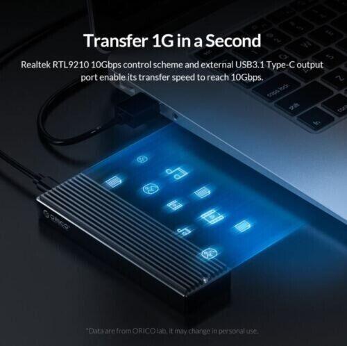 M.2 NVMe SSD To USB3 Type-C Adapter Enclosure 10 Gbps Gen 2 support 2TB - BESTA