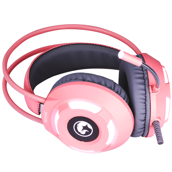 PINK RGB LED Gaming Headset Stereo Surround 7.1 PC Computer Headphone Mic HG8936 - BESTA