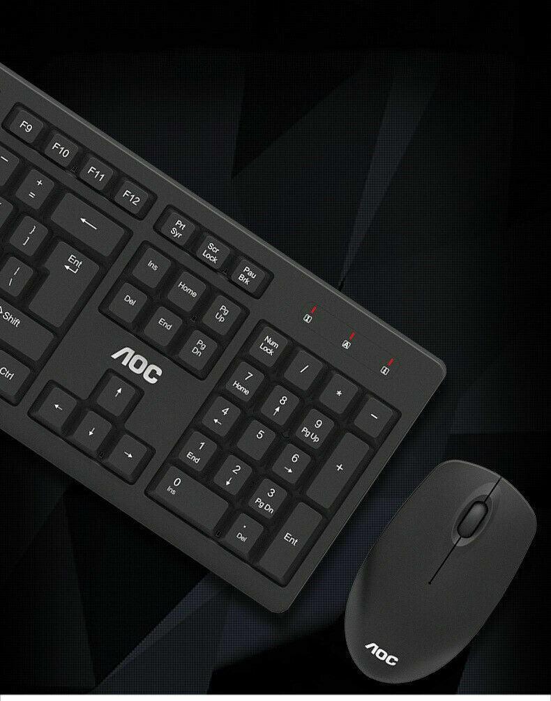 AOC KM210 Wireless Keyboard Mouse Combo Bundle Set 104 Keys Waterproof 2.4GHz - BESTA