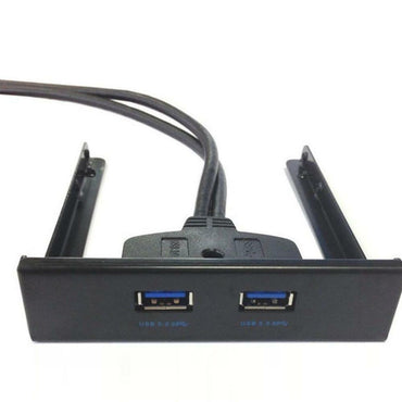 3.5" USB 3.0 2 Port 20 Pin Motherboard Internal Hub Floppy Drive Bay Front Panel - BESTA