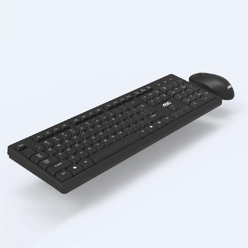 AOC KM210 Wireless Keyboard Mouse Combo Bundle Set 104 Keys Waterproof 2.4GHz - BESTA
