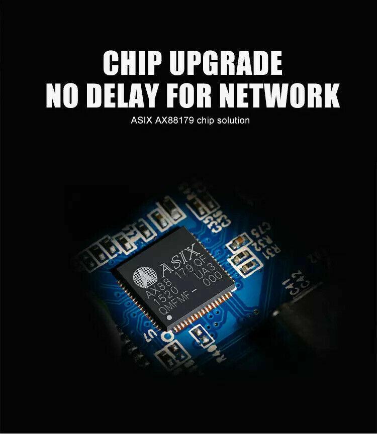 USB 3.0 To RJ45 Ethernet Adapter Lan Card for PC Laptop Mac Niitendo - BESTA