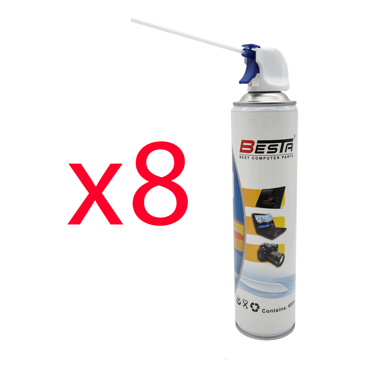Wholesale Bulk Compressed Air Duster Can 600ml for Notebook Laptop PC Keyboard - BESTA