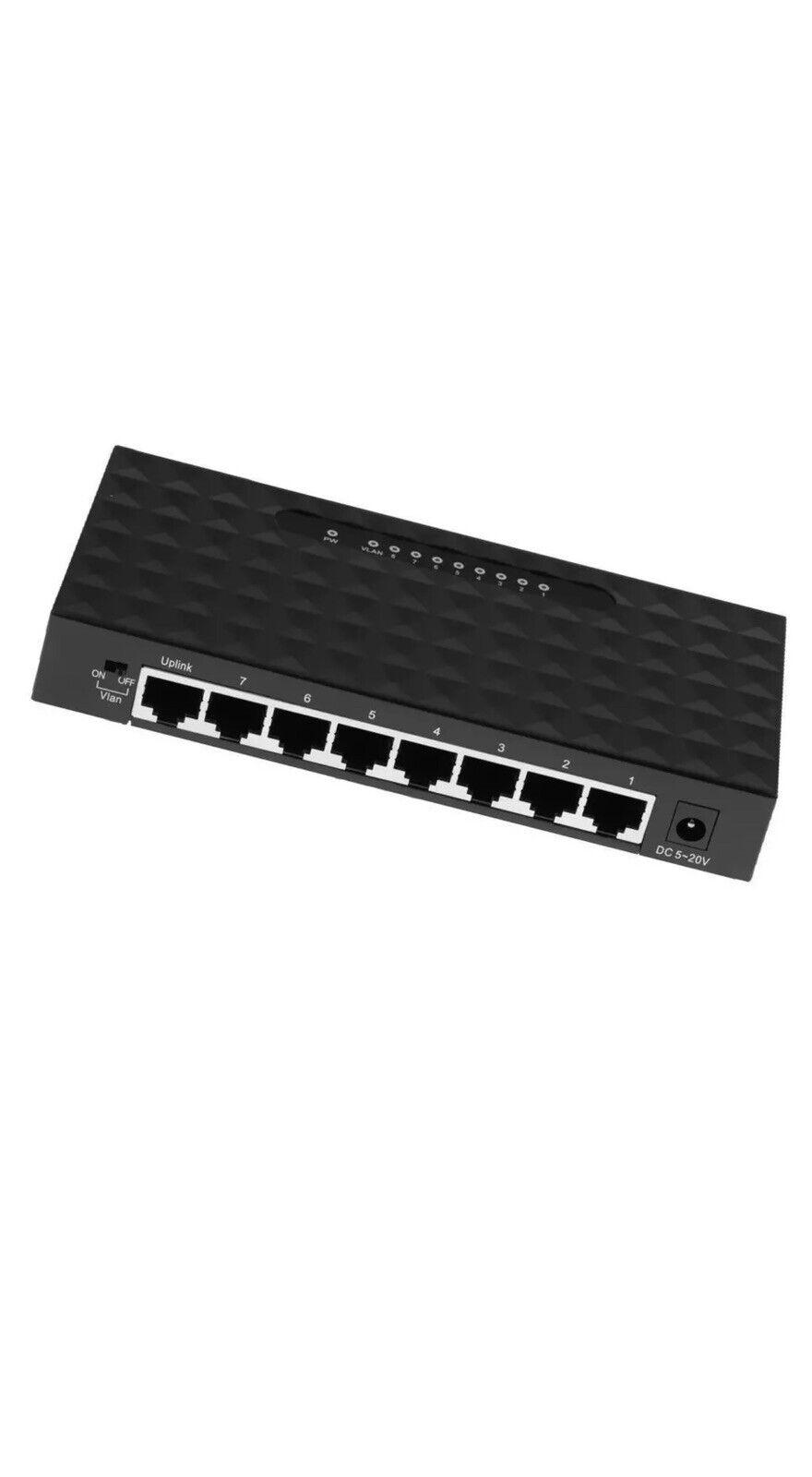 8Port Fast Ethernet Internet Switch VLAN Hub LAN Network Splitter Adapter - BESTA