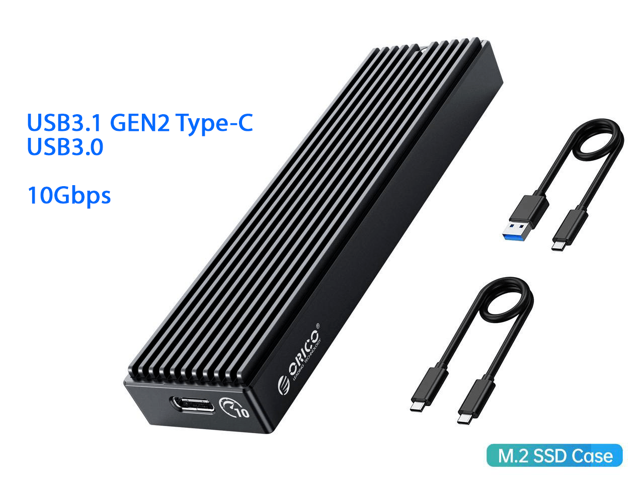 M.2 NVMe SSD To USB3 Type-C Adapter Enclosure 10 Gbps Gen 2 support 2TB - BESTA