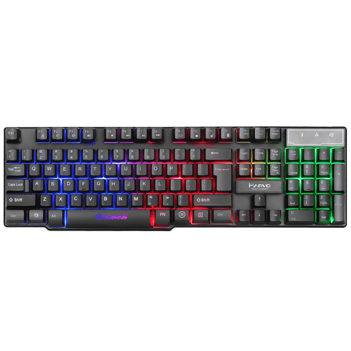 Marvo CM370 RGB LED Backlit Gaming Keyboard Mouse Headset Pad Bundle Gift Pack - BESTA