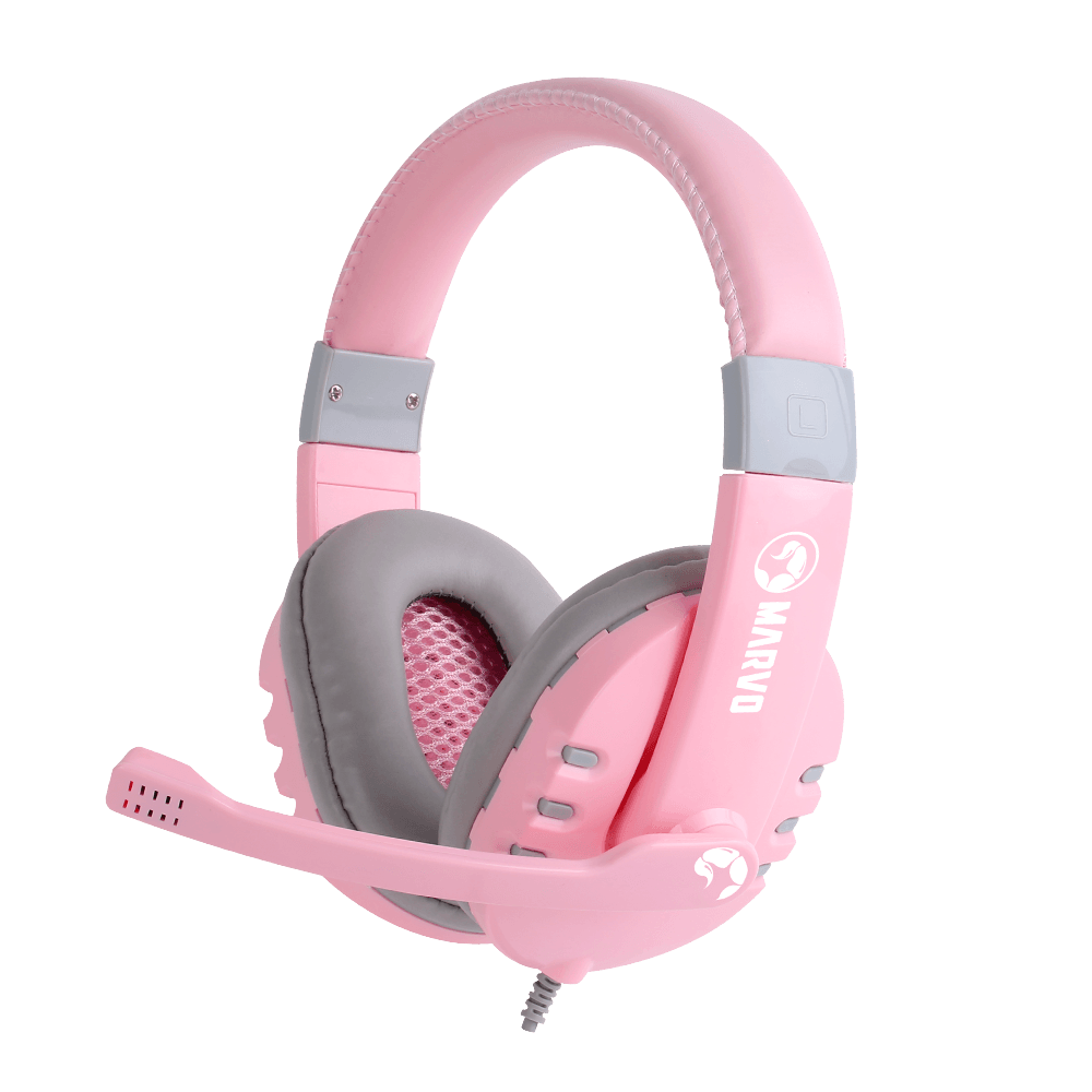 PINK Marvo CM370 RGB LED Backlit Gaming Keyboard Mouse Headset Pad - BESTA