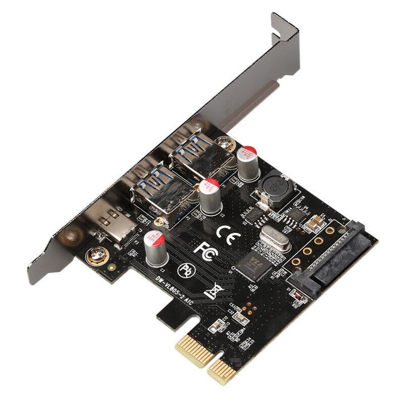 PCIe PCI Express USB 3.0 Type A USB 3.0 Type C USB-C Card Low Profile Bracket - BESTA