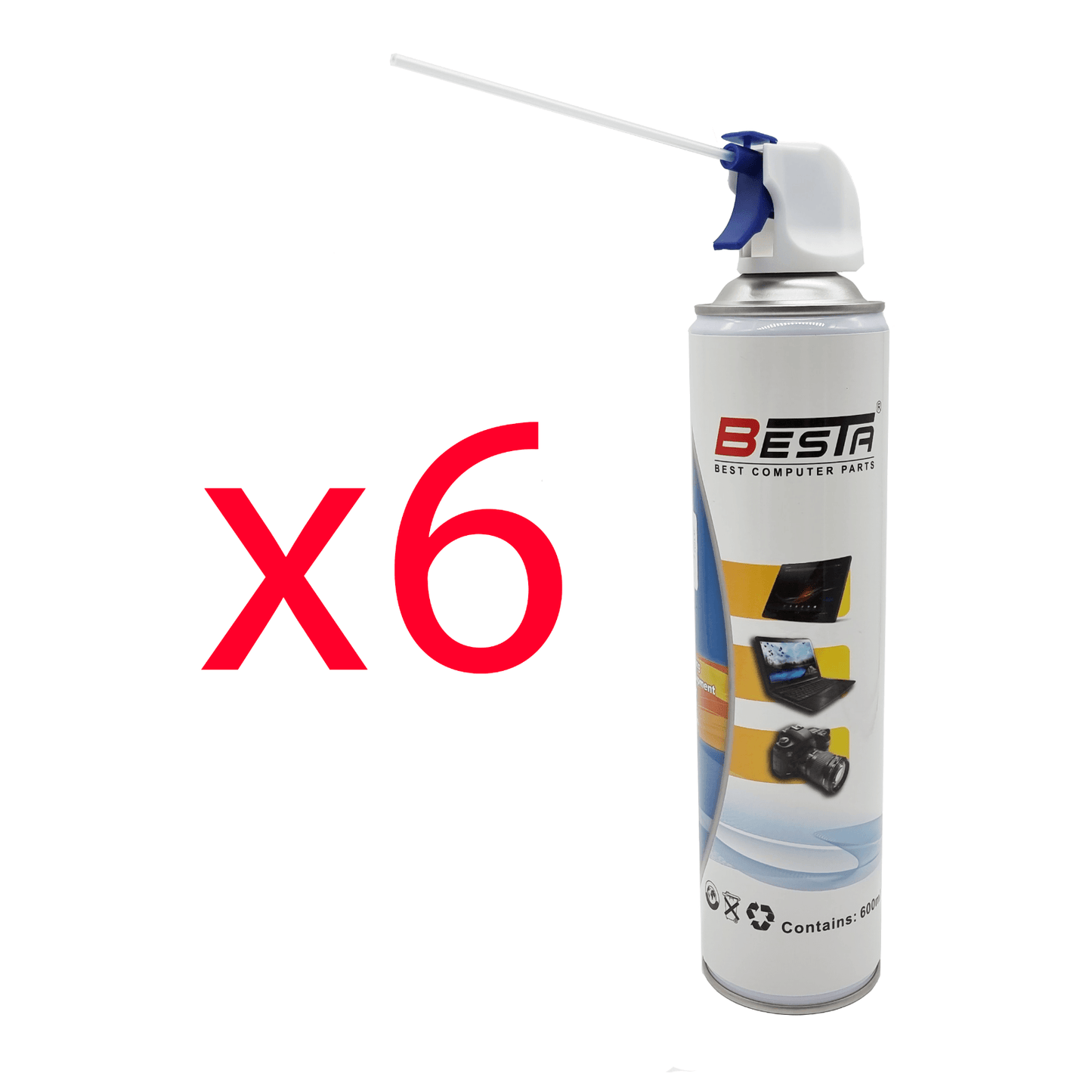 Wholesale Bulk Compressed Air Duster Can 600ml for Notebook Laptop PC Keyboard - BESTA