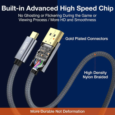 8K 60Hz USB-C to Displayport 1.4 Cable 1M USB 3.1 Type C to DP W/ PD Charging