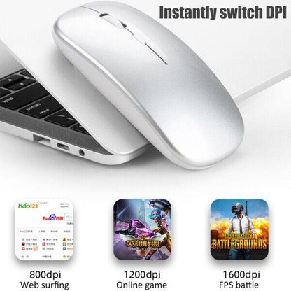 2.4GHz Wireless Dual Mode Charging Mouse for Computer Notebook Office (White) - BESTA